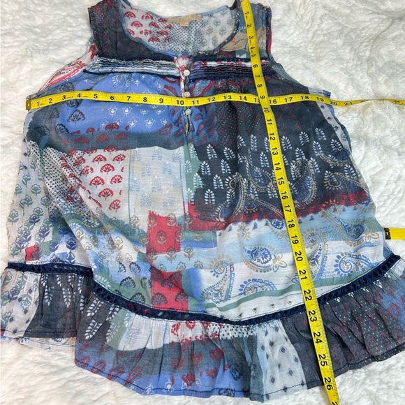 Hope & Harlow Multicolored Sleeveless Peasant Top - Picture 10 of 11